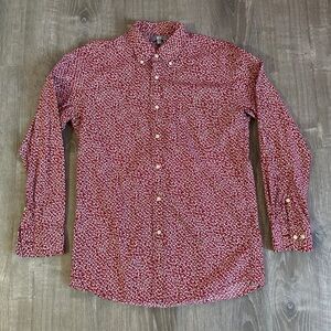 Men's Uniqlo Red Floral Shirt - Medium